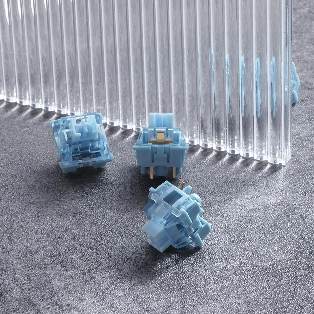 Akko V3 Creamy Blue Pro Tactile Keyboard Switches (45pcs) | 5-Pin Dustproof Stem, Pre-Lubed, 45gf - view 6