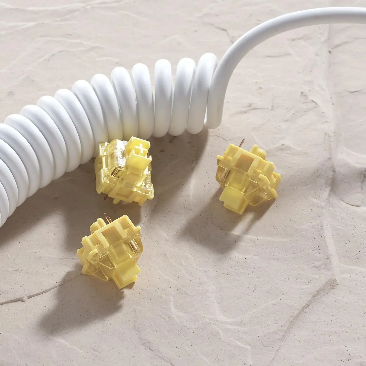 Akko V3 Creamy Yellow Pro Keyboard Switches (45pcs) | Linear 5-Pin 50gf Dustproof Stem - view 4