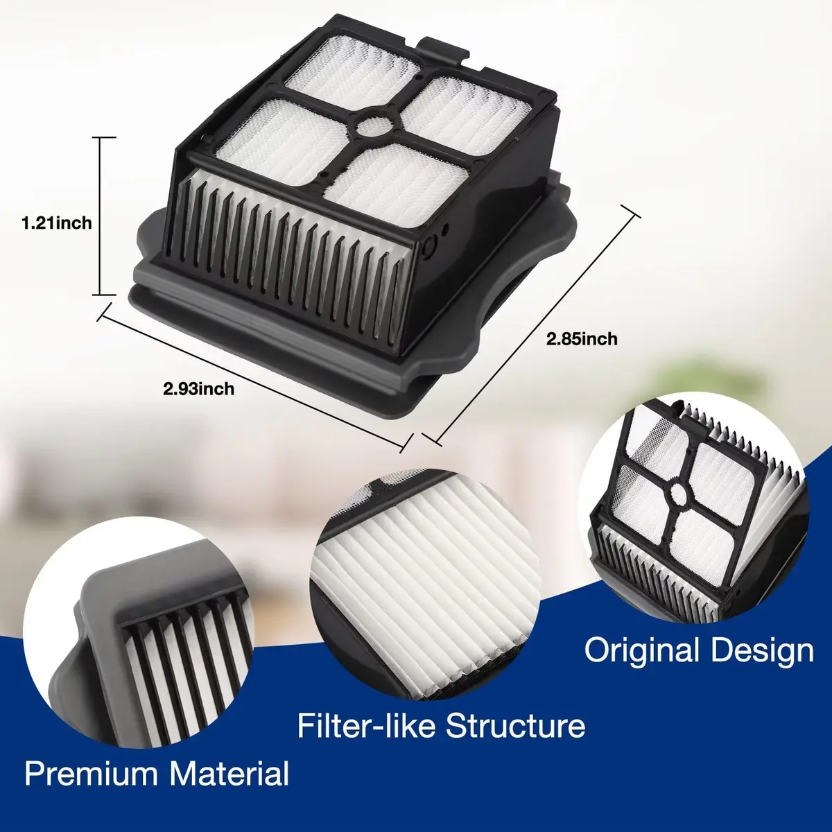 MXZONE HEPA Vacuum Filters for Tineco iFloor 3, Floor ONE S3/S5/S5 Pro, 4-Pack - view 3