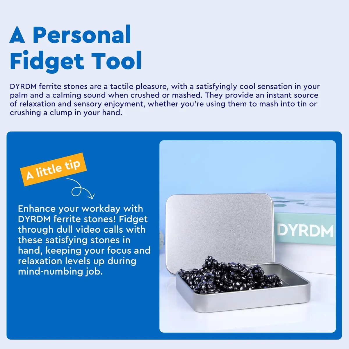 DYRDM Ferrite Putty 500+ Black | Desk Stress Relief Toy for Adults - view 5