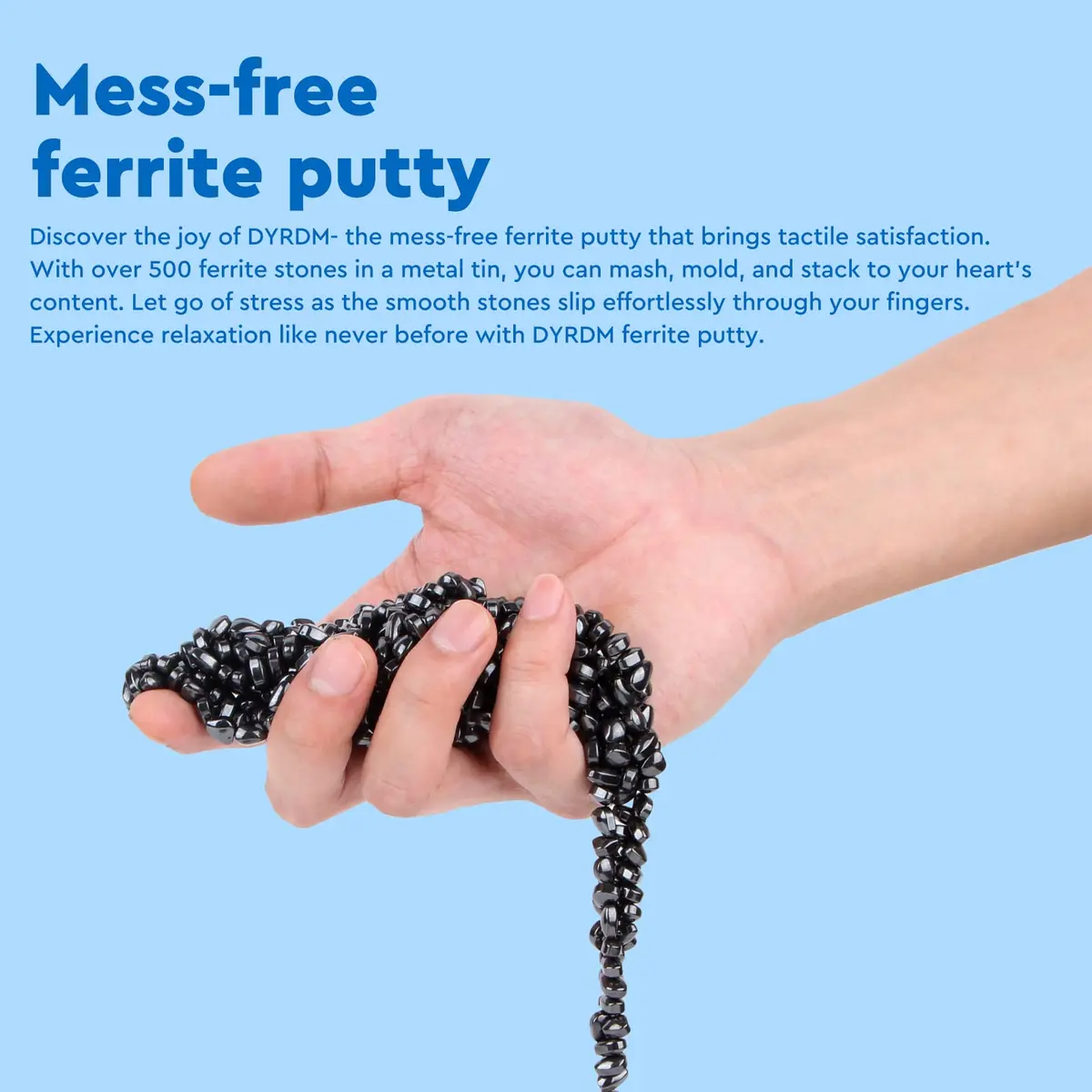 DYRDM Ferrite Putty 500+ Black | Desk Stress Relief Toy for Adults - view 7