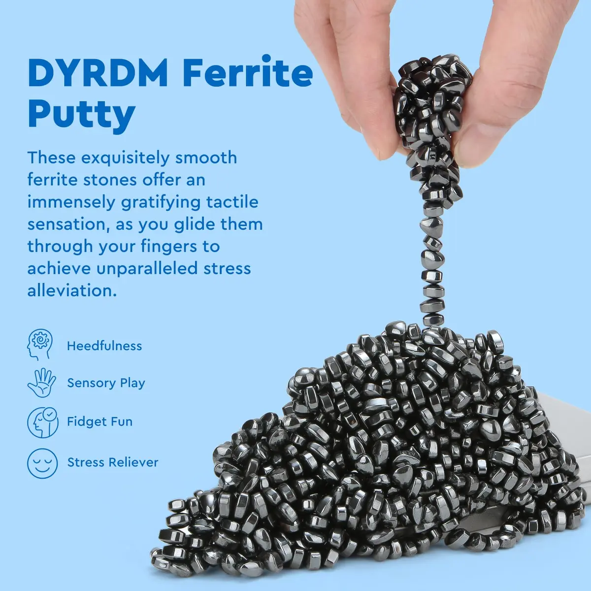 DYRDM Ferrite Putty 500+ Black | Desk Stress Relief Toy for Adults - view 2