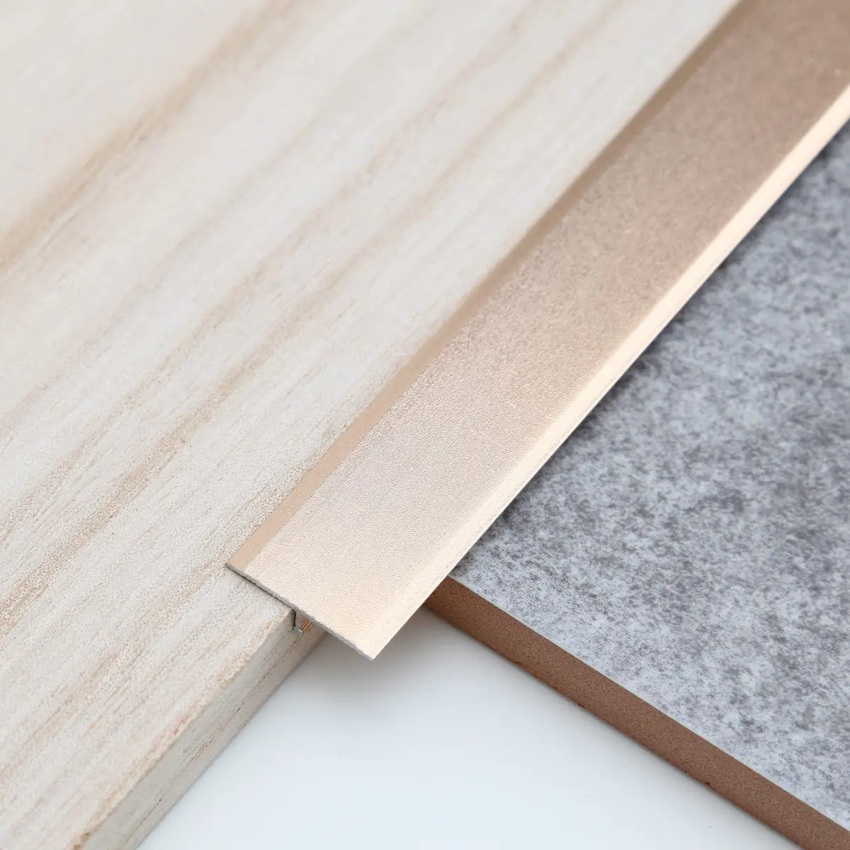 Trimold Aluminum T Molding Floor Transition Strip 2.9Ft Matte Gold | Seamless Floor Gap Bridging - main product image