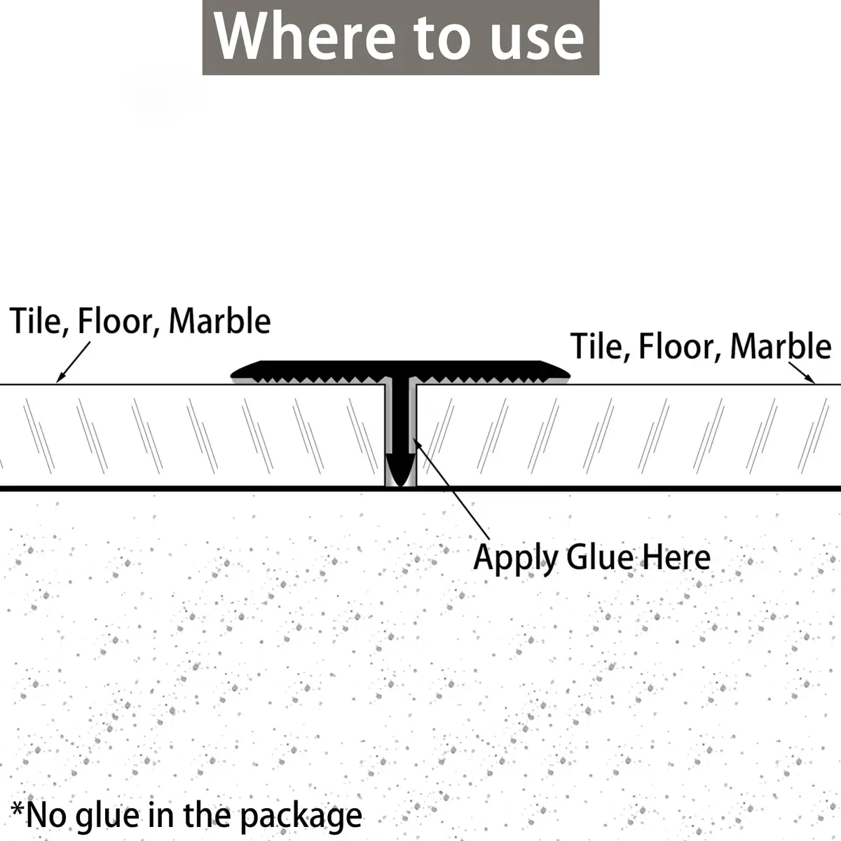 Trimold Aluminum T Molding Floor Transition Strip 2.9Ft Matte Gold | Seamless Floor Gap Bridging - view 5