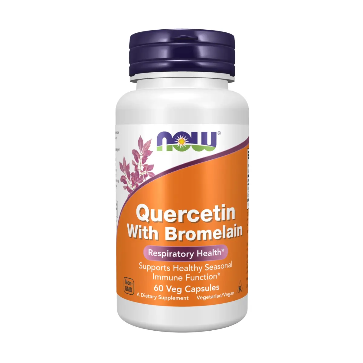 NOW Supplements Quercetin with Bromelain 60 Veg Capsules | Supports Healthy Seasonal Immune Function - main product image
