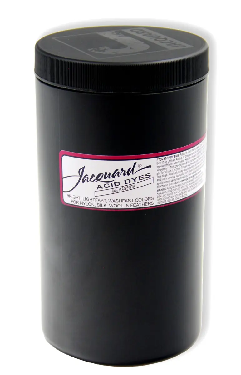 Jacquard Acid Dye 1lb Tub Magenta | Vibrant Protein Fiber Color for Wool, Silk & Nylon - main product image