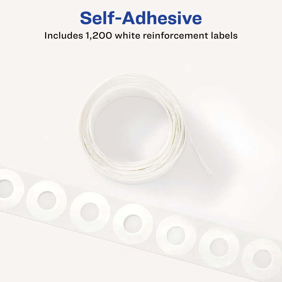 Avery Reinforcement Labels 1/4" Diameter White 1200 Labels | Permanent Adhesive for Binders - view 3