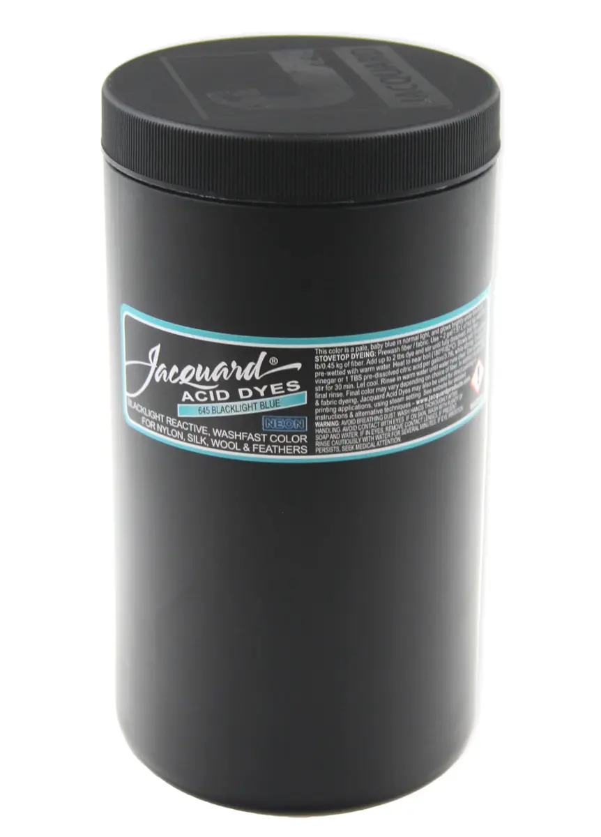 Jacquard Acid Dye 1lb Tub Blacklight Blue | Vibrant Wool & Silk Dye for Full Coverage - main product image