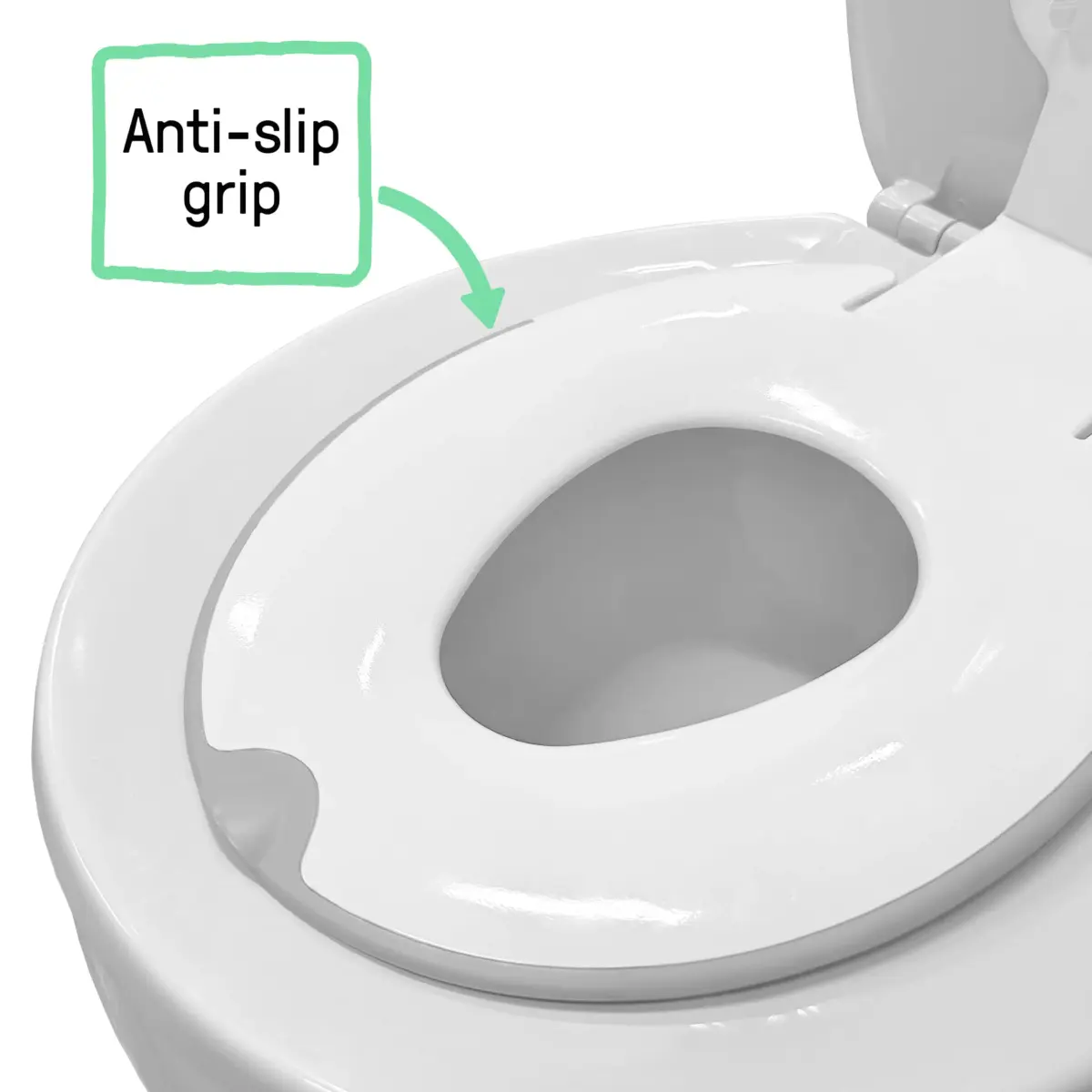 Ingenuity Flip & Sit Potty Seat White | Attaches to Adult Toilet Seat, 18 Months+ - view 7