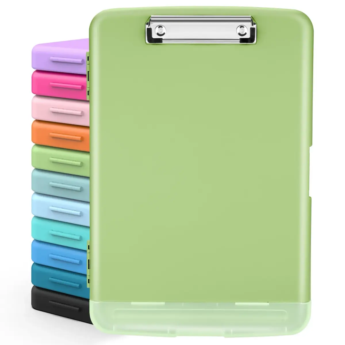 Sooez Storage Clipboard with Pen Holder, Sea Foam Green 8.5x11 | High Capacity for Students & Professionals - main product image