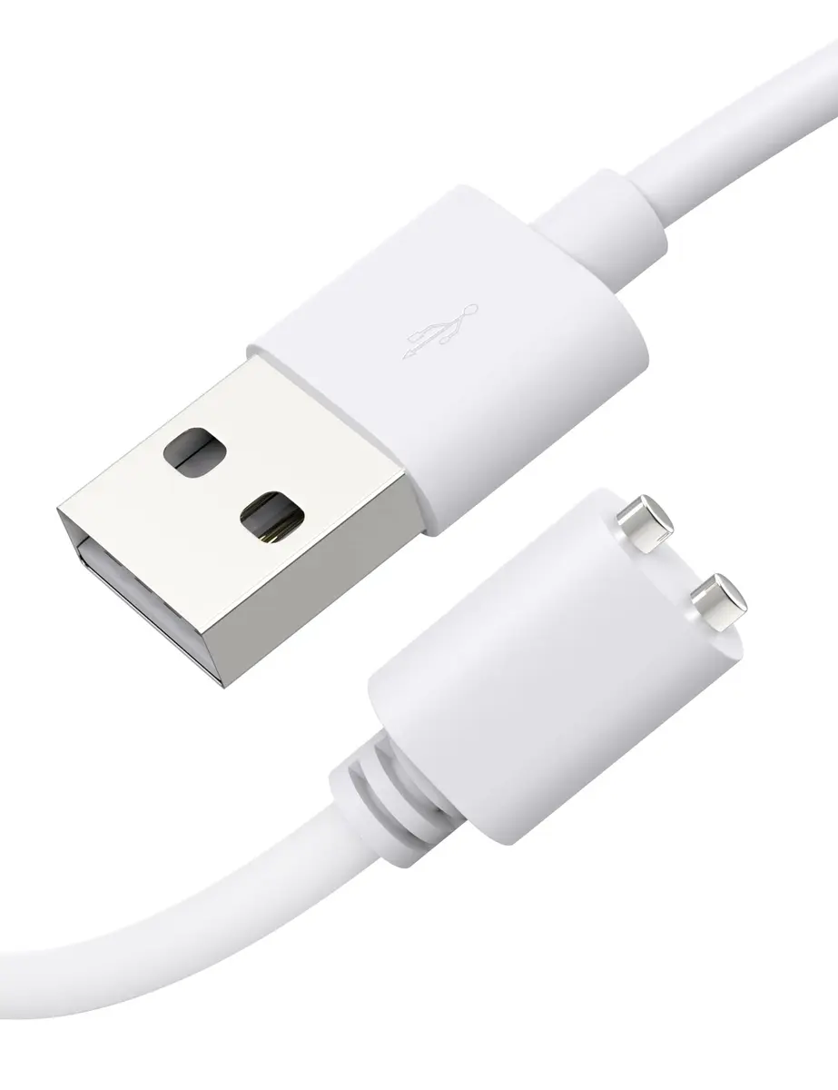 Bicmice 2.6Ft Magnetic USB DC Charger Cable Replacement Charging Cord - White (5mm/0.2in) | Copper, Magnetic, Durable - main product image