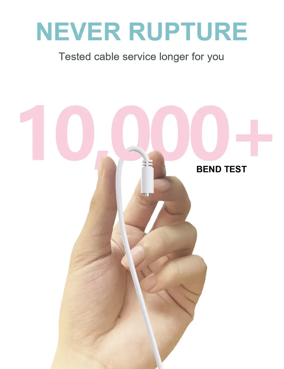 Bicmice 2.6Ft Magnetic USB DC Charger Cable Replacement Charging Cord - White (5mm/0.2in) | Copper, Magnetic, Durable - view 5