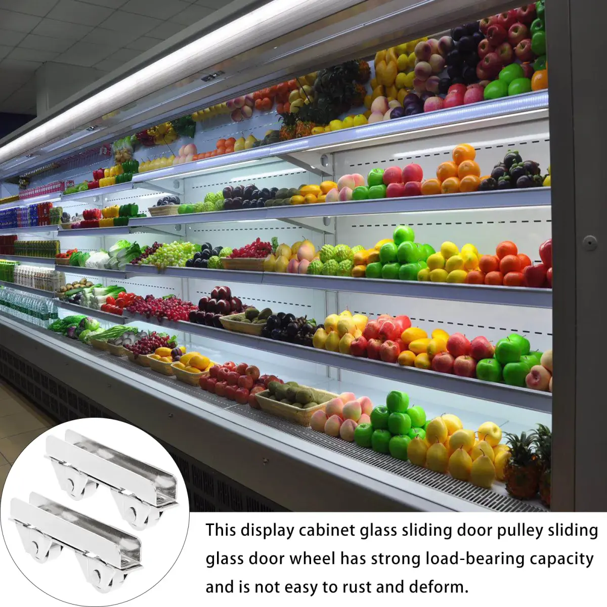Angoily Mini Stainless Steel Showcase Window Roller for 5-6mm Thick Glass | Pack of 10 - view 7