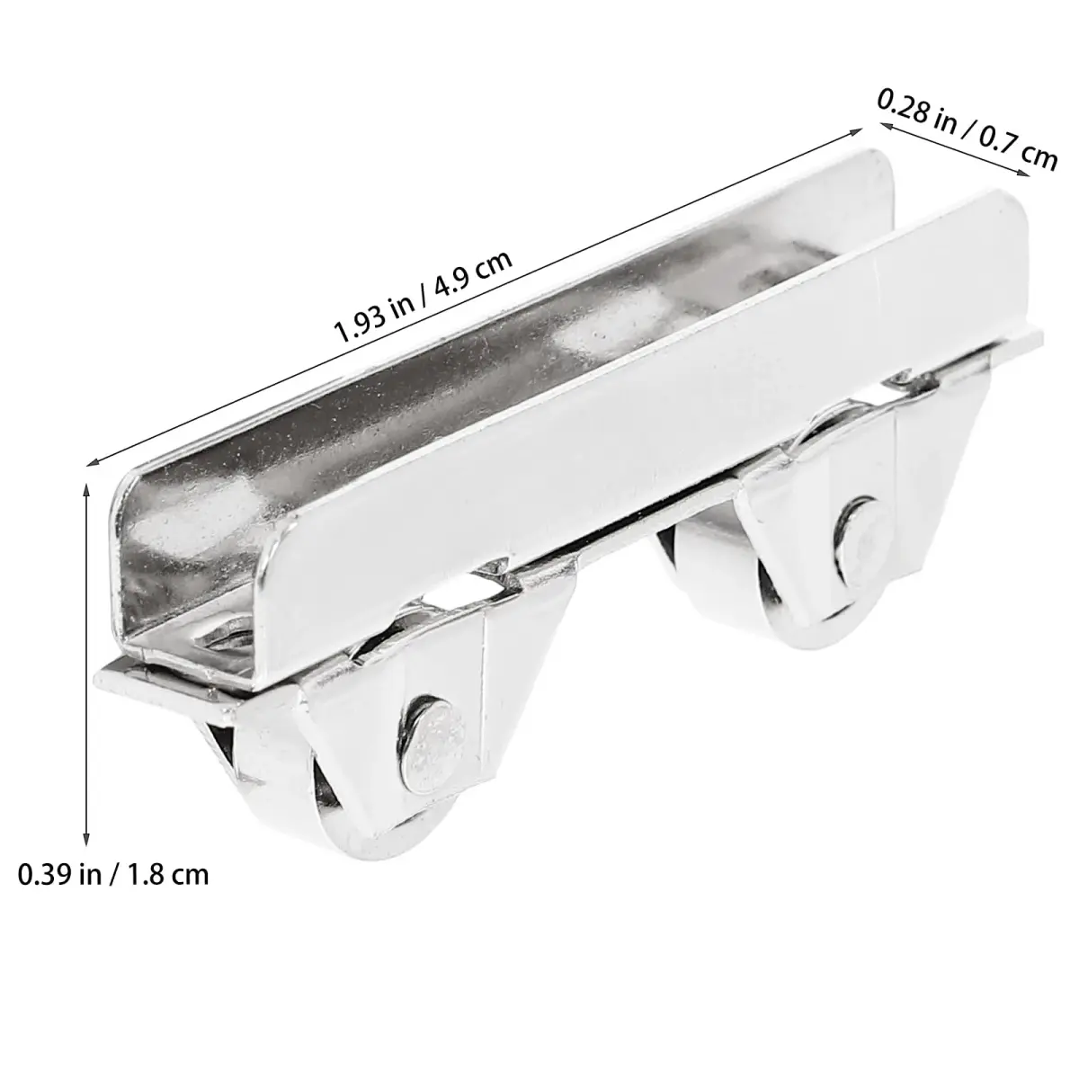 Angoily Mini Stainless Steel Showcase Window Roller for 5-6mm Thick Glass | Pack of 10 - view 2
