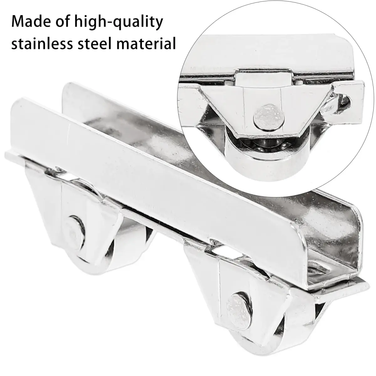 Angoily Mini Stainless Steel Showcase Window Roller for 5-6mm Thick Glass | Pack of 10 - view 3