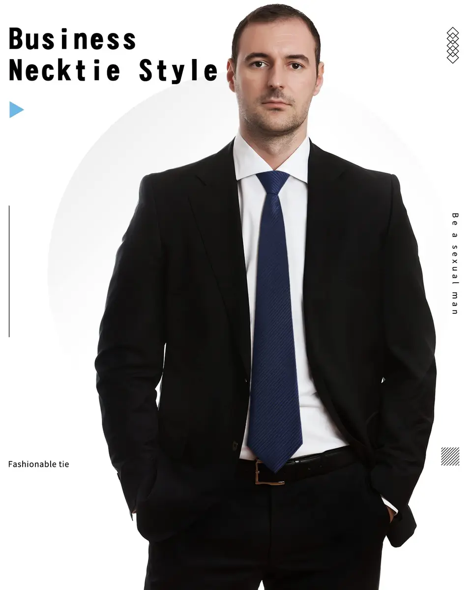 Geyoga Zipper Ties for Men 8 Pack | Adjustable Pre Tied Silky Neckties for Business & Wedding - view 5