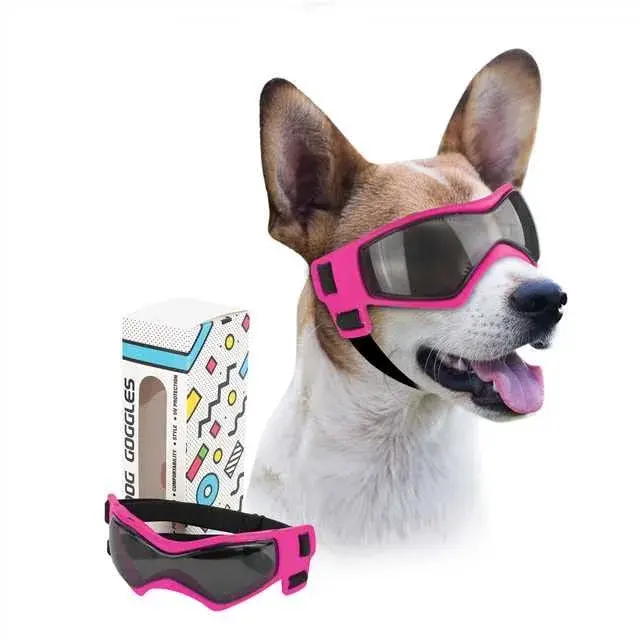 PETLESO Pink Dog Goggles for Medium Breeds | UV Protection, Windproof, Anti-Fog - main product image
