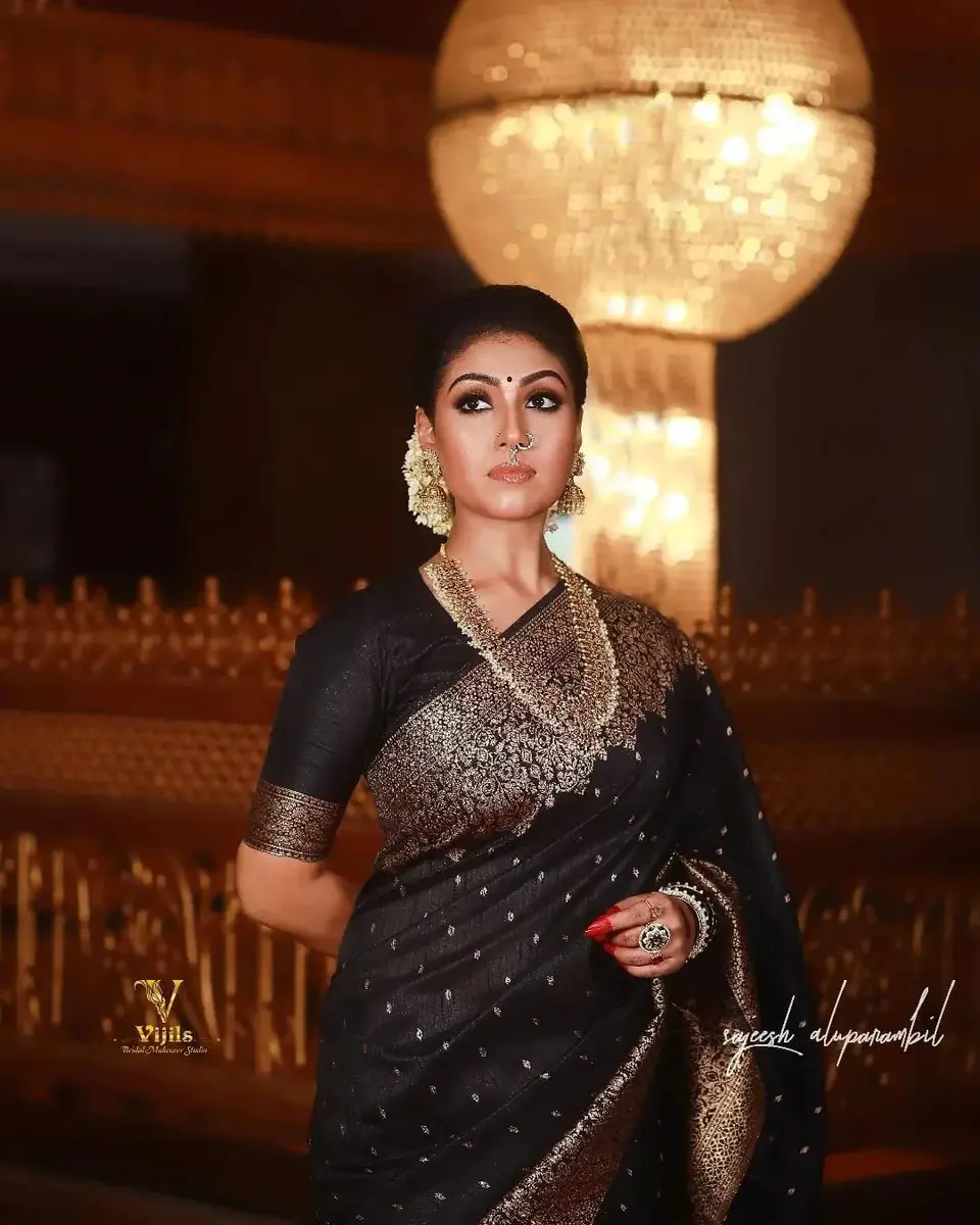 Avantika Fashion Kanjivaram Soft Silk Saree Black One Size | Elegant Jacquard Woven - view 5