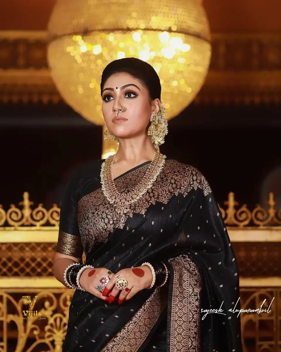 Avantika Fashion Kanjivaram Soft Silk Saree Black One Size | Elegant Jacquard Woven - view 3