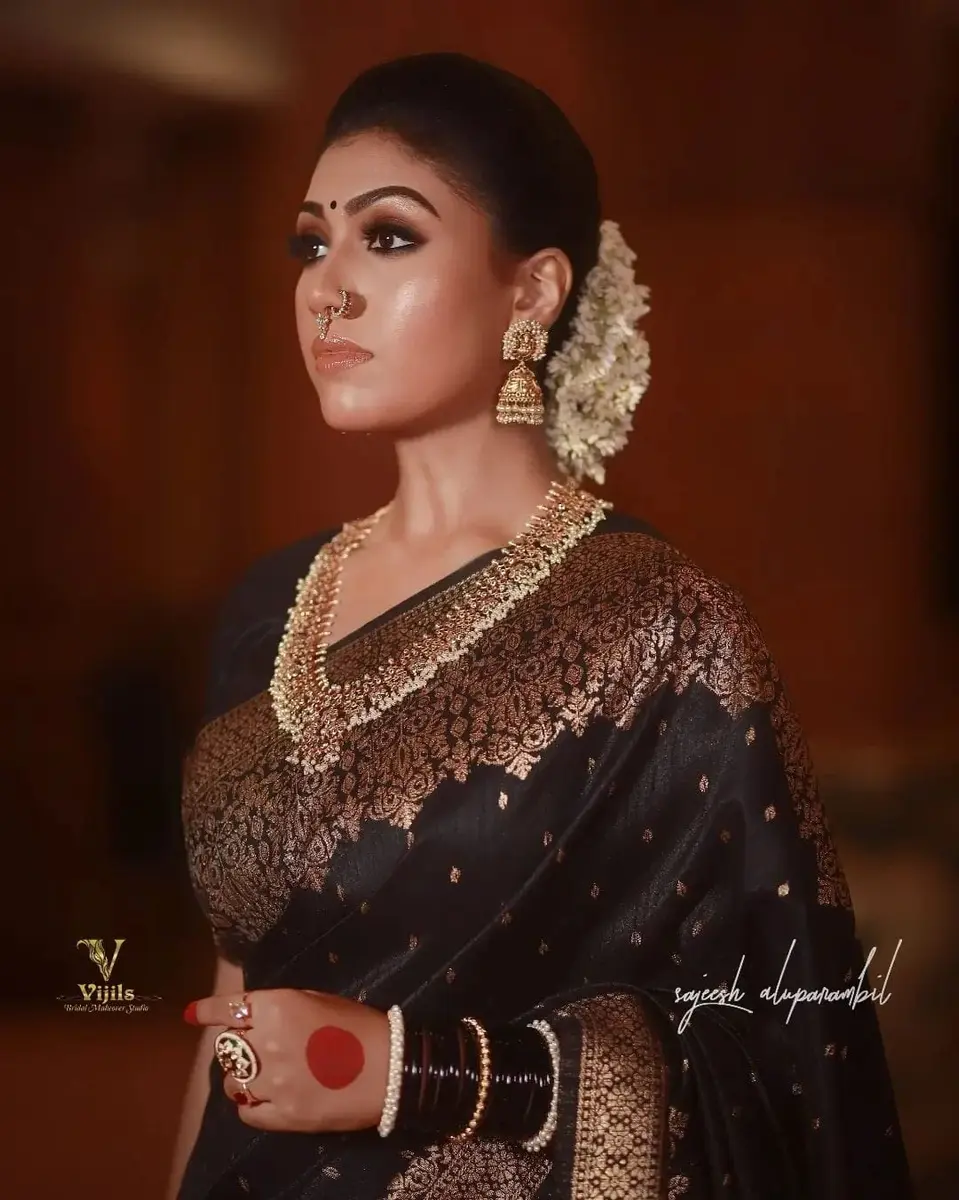 Avantika Fashion Kanjivaram Soft Silk Saree Black One Size | Elegant Jacquard Woven - view 4