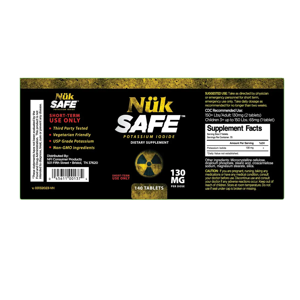 BLUE-EMU Nuk Safe Potassium Iodide 140 Tablets | USP Grade Emergency Iodine Supplement - view 7