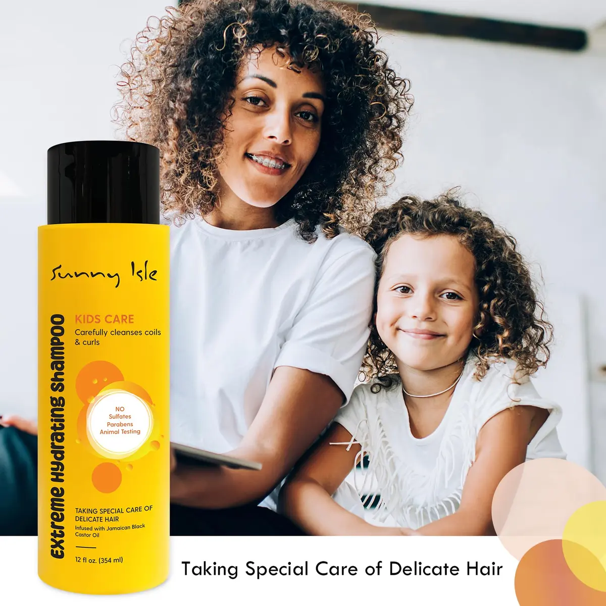 Sunny Isle Kids Care Extreme Hydrating Shampoo 12oz | Gentle, Sulfate-Free for Curly & Wavy Hair - view 5