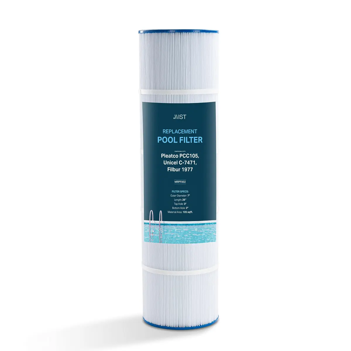 Mist Pool Filter Replacement 7" x 26" | Compatible with Pentair 420 & More, 105 sq ft - main product image