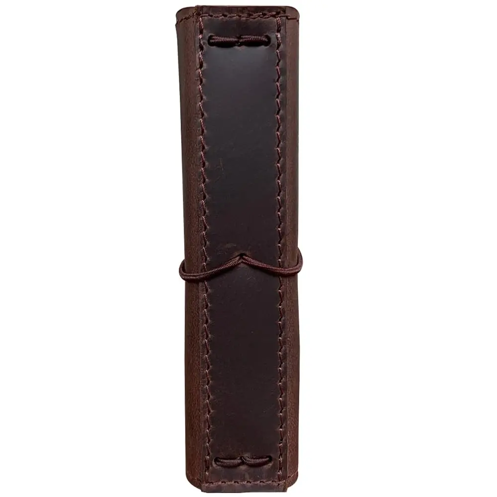 newestor A6 Travelers Notebook Cover with Pen Holder & Card Slots | Genuine Leather, Dark Brown - view 4