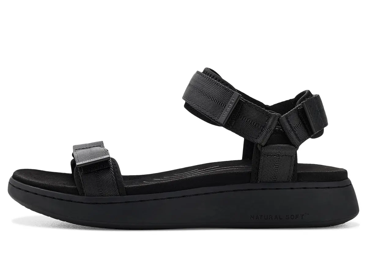 Woden Women's Line Sandals Taupe Multi 6.5 Medium | Recycled, Adjustable Velcro Straps - view 4