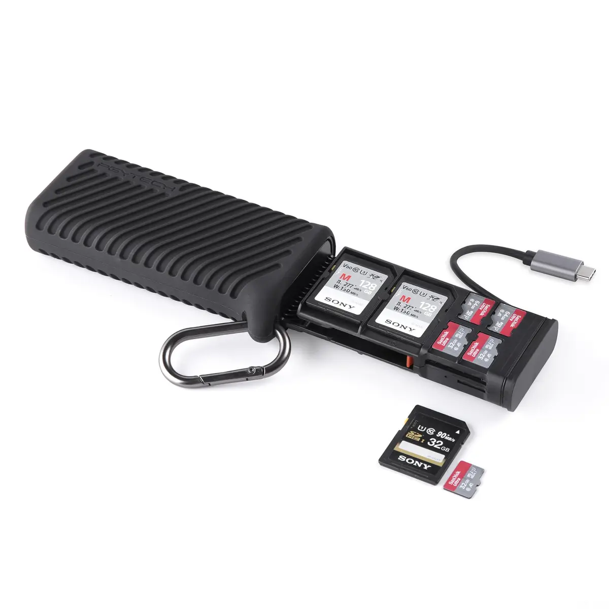 PGYTECH UHS-II SD4.0/Micro SD Card Reader Holder TF Memory Card Case | Ultra-High-Speed Data Transfer - main product image