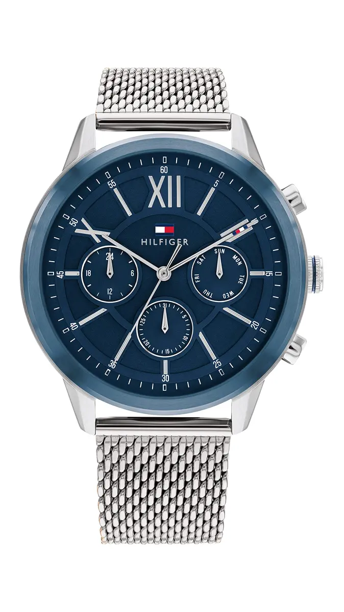 Tommy Hilfiger Men's Quartz 1710524 Stainless Steel Watch | Blue Dial & Mesh Band - main product image