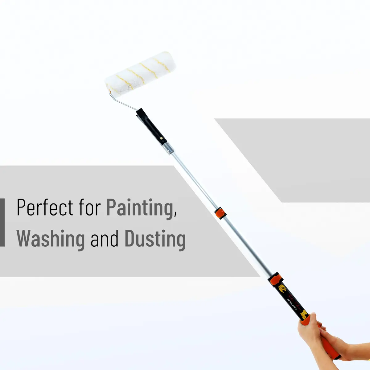 Bates Choice Telescopic Extension Pole, 3 Ft, Aluminum Alloy, Multi-Purpose with Flip-Lock for Painting, Dusting & Cleaning - view 5