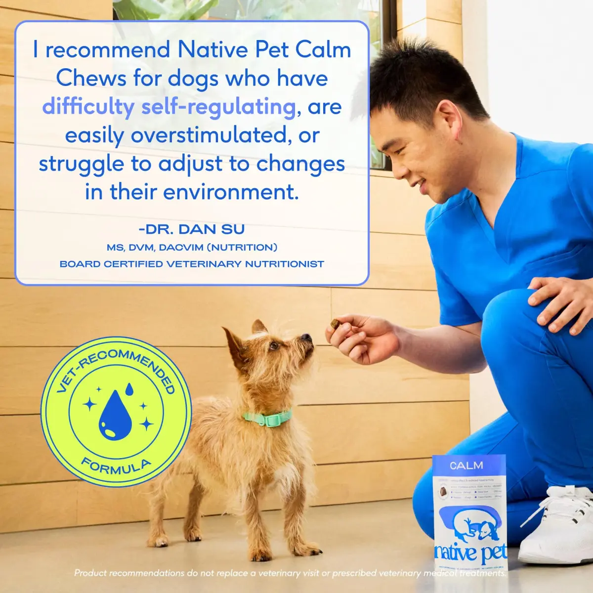 Native Pet Calming Chews for Dogs - Hemp Seed, Melatonin, L-Theanine & Casein - Air-Dried 30 Chews | Supports Emotional Balance & Reduces Hyperactivity - view 6