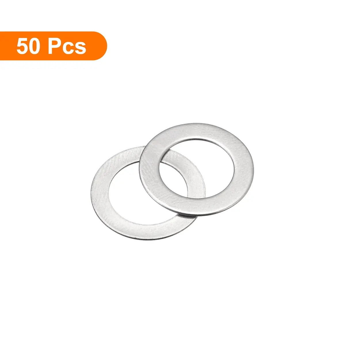 uxcell M10 304 Stainless Steel Flat Washers 50pcs 10x16x0.5mm | Corrosion-Resistant, Heavy Load Support - view 3