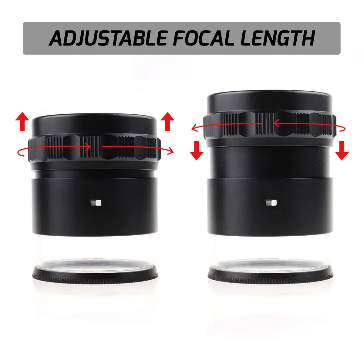 DANOPLUS Jewelers Loupe 10X Magnification with 8 LED Lights & 4 Glass Scale Lens, 0.98'' Field of View - view 5
