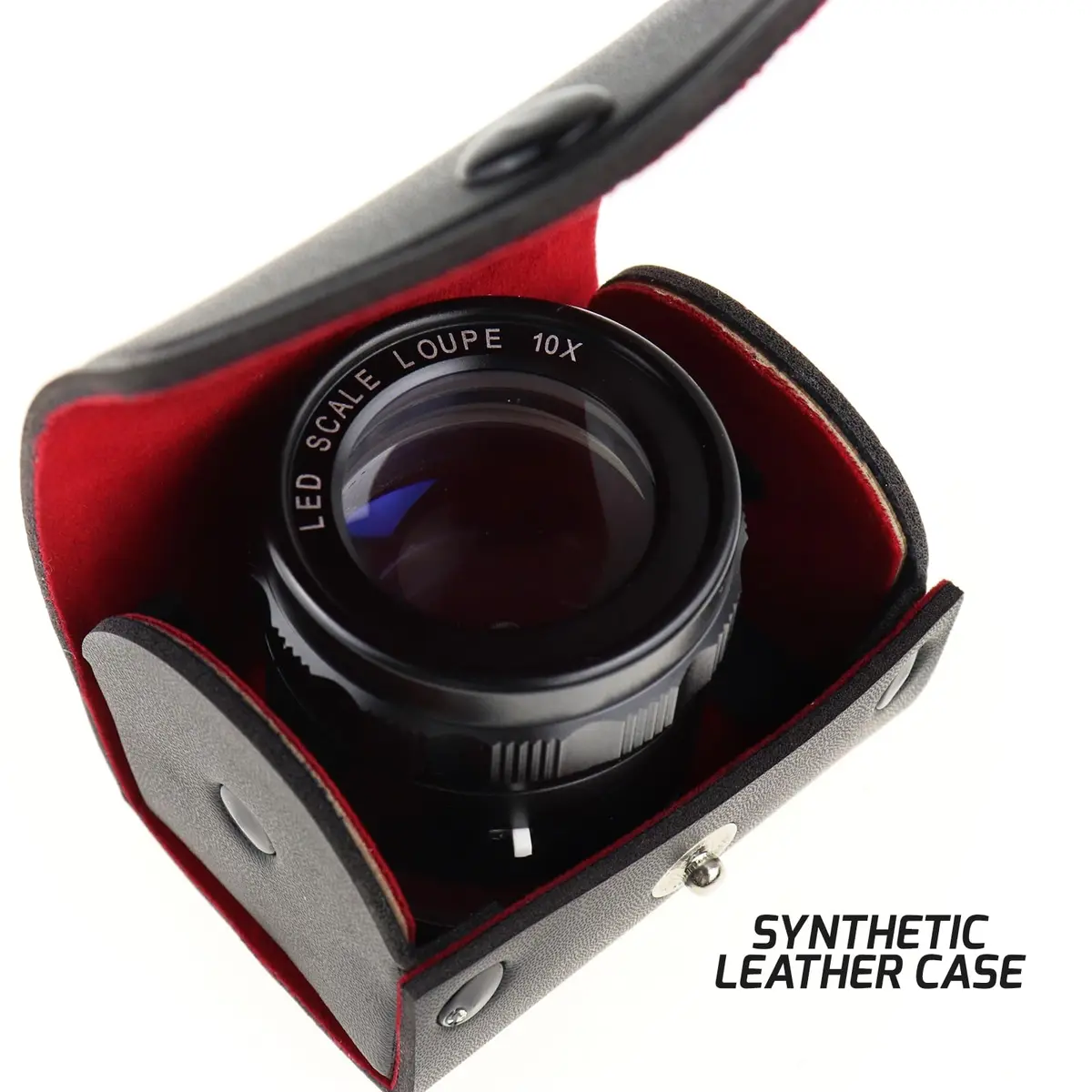 DANOPLUS Jewelers Loupe 10X Magnification with 8 LED Lights & 4 Glass Scale Lens, 0.98'' Field of View - view 8