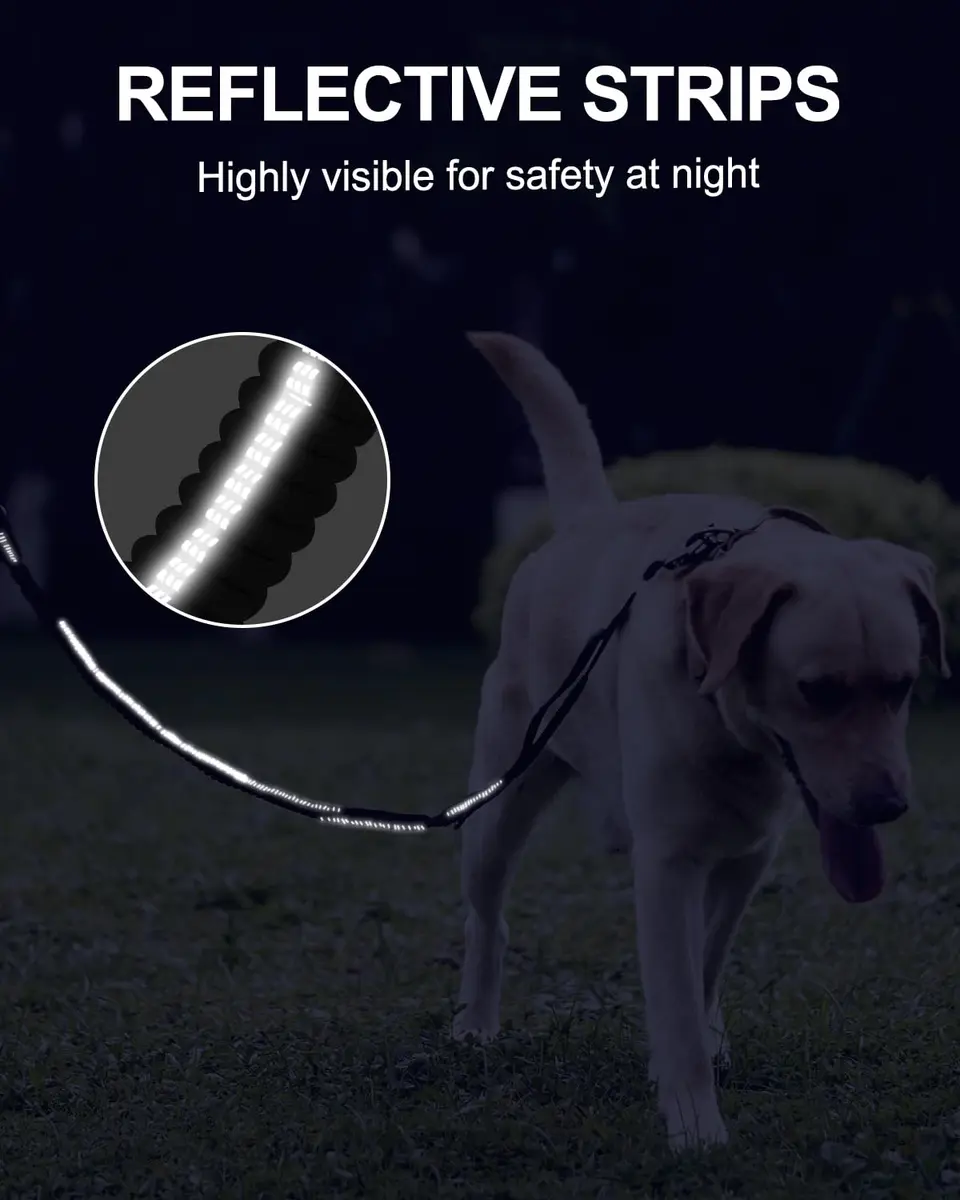 Joytale Tactical Dog Leash 6 ft | Shock Absorbing No Pull, Black, Heavy Duty, Large Dogs - view 6