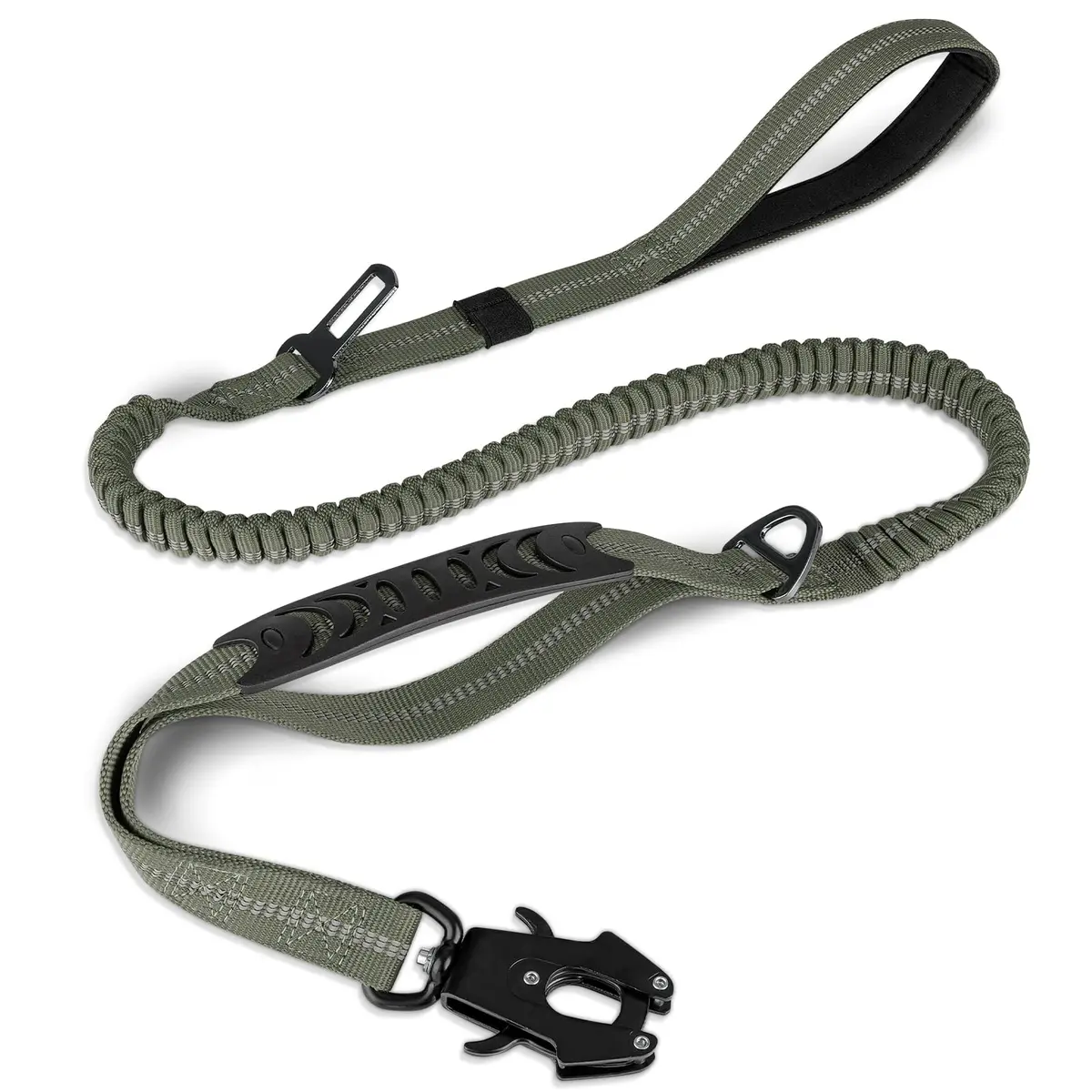 Joytale Tactical Bungee Dog Leash, Shock Absorbing No Pull, Army Green | Heavy Duty Control for Large Dogs - main product image