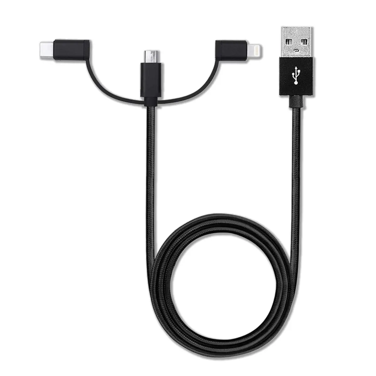 BoxWave AllCharge 3-in-1 USB C & Micro USB Cable 100cm | Compatible with Sony Walkman NW-A306 - view 2