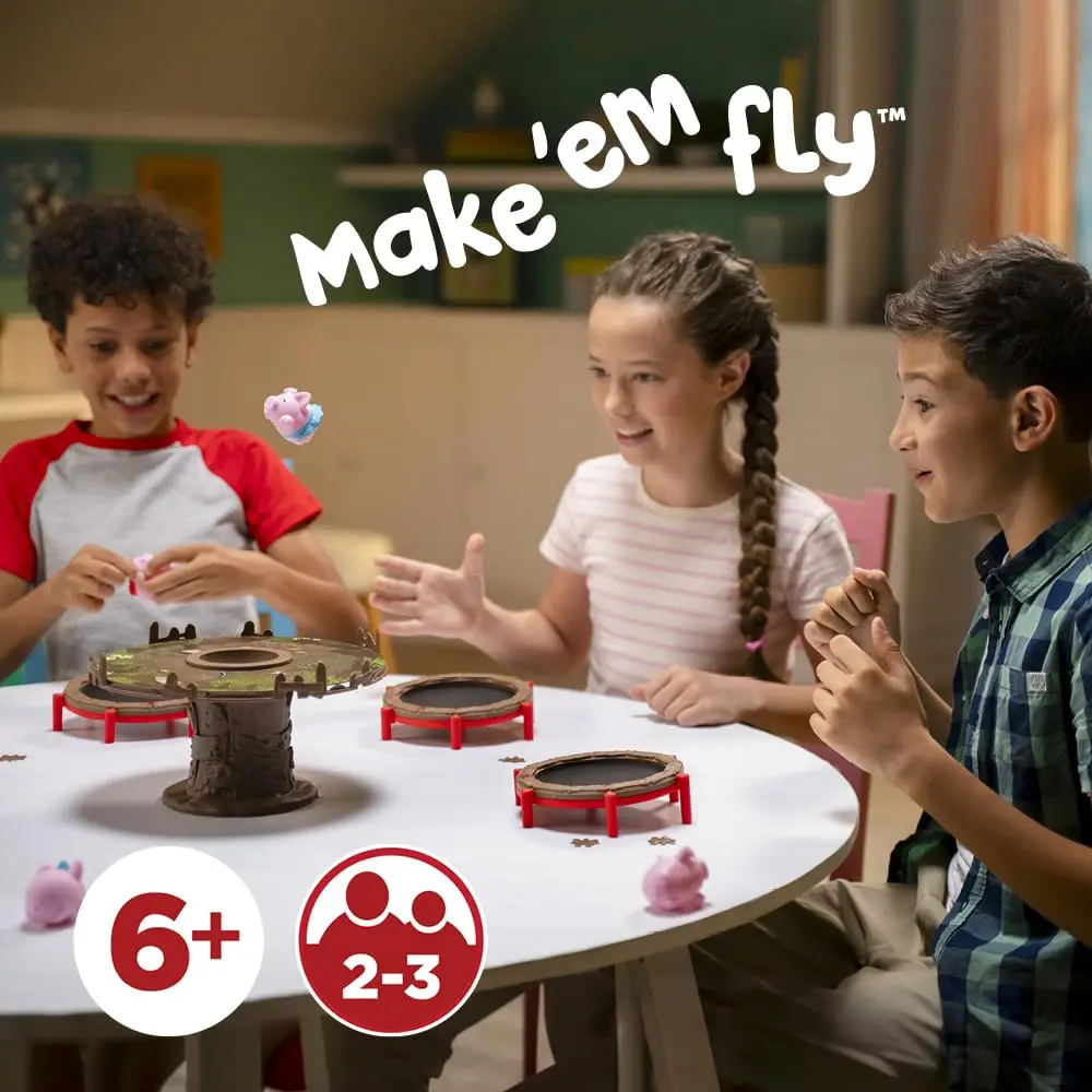 PlayMonster Pigs on Trampolines Board Game for Family Night | Hand-Eye-Coordination Game for Kids 6+ (1 Unit) - view 2