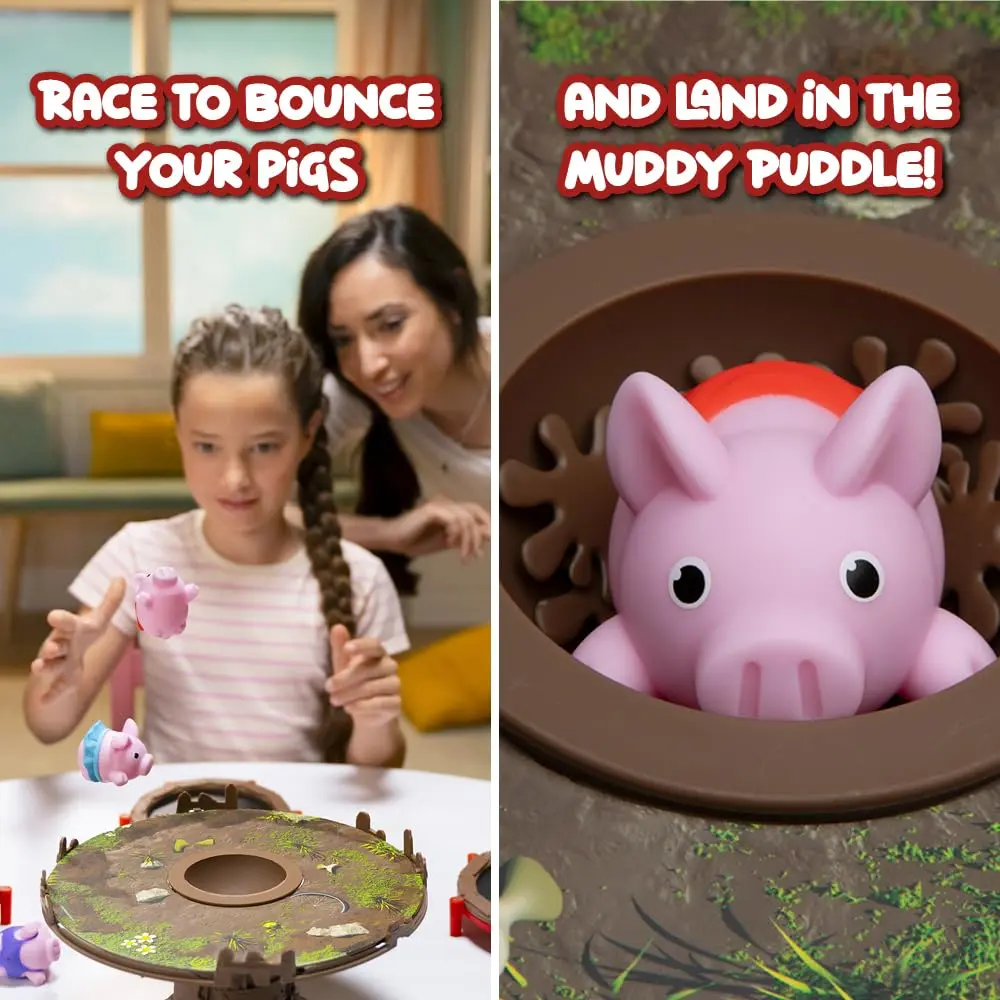 PlayMonster Pigs on Trampolines Board Game for Family Night | Hand-Eye-Coordination Game for Kids 6+ (1 Unit) - view 3