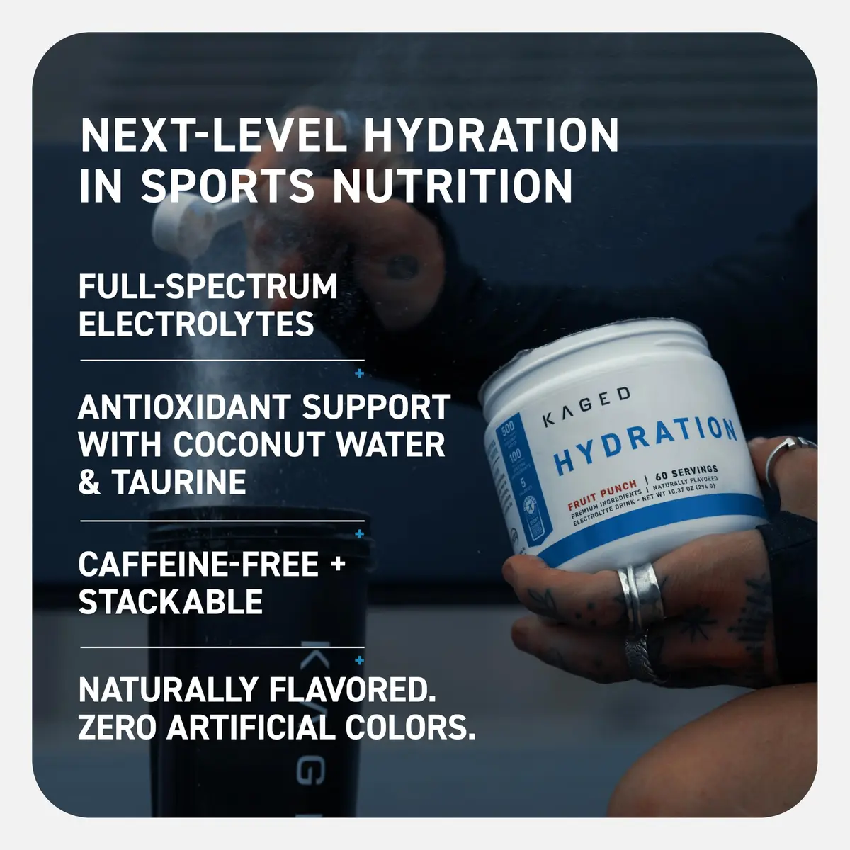 Kaged Hydration Electrolytes Powder | Lemon Lime | 60 Servings | Supports Hydration & Antioxidant Support - view 5