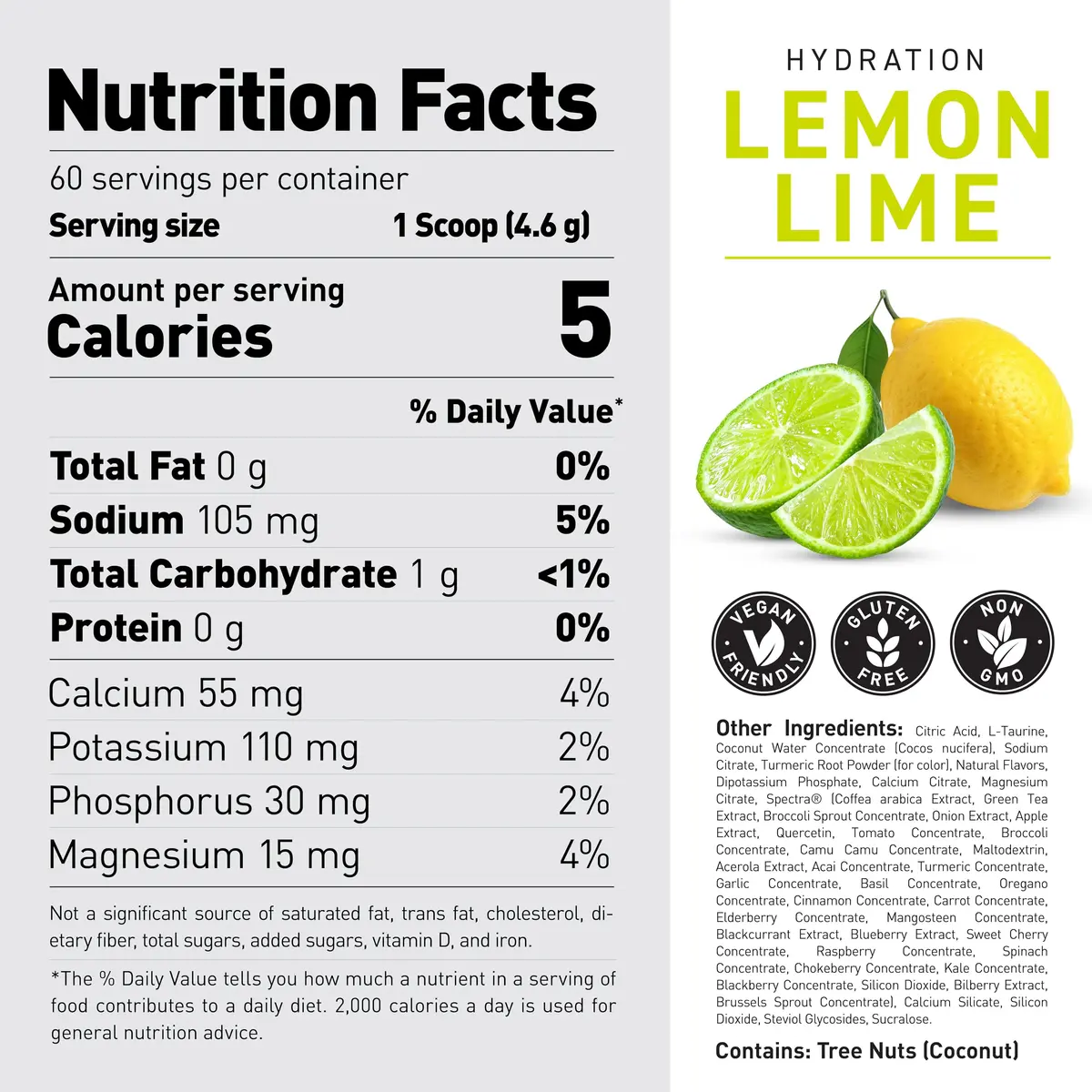 Kaged Hydration Electrolytes Powder | Lemon Lime | 60 Servings | Supports Hydration & Antioxidant Support - view 6