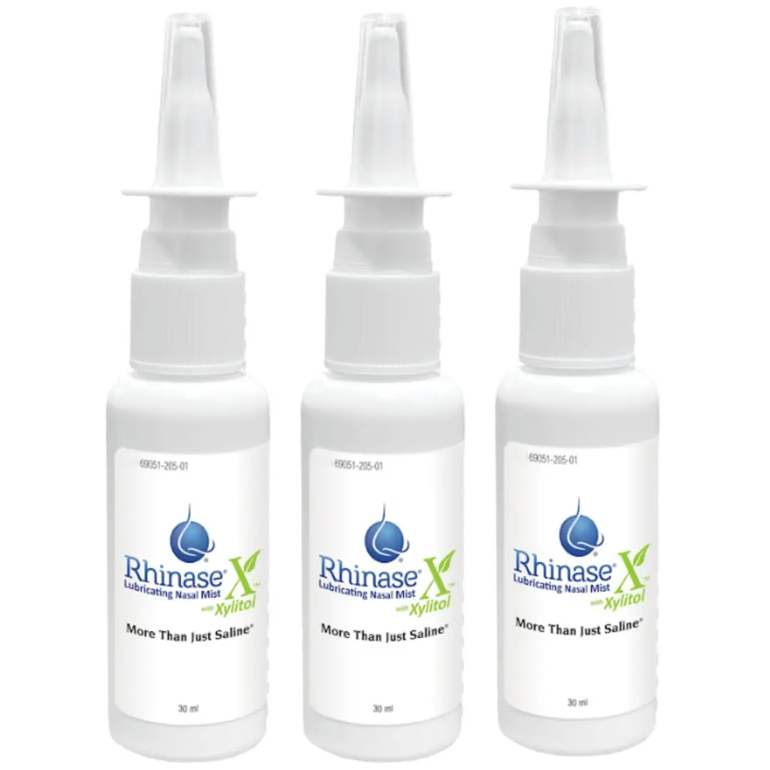 Rhinase X Mist 3 Pack with Dual Wetting Agents, Salts & Xylitol | Moisturizes Nasal Passages (70-120 chars) - main product image