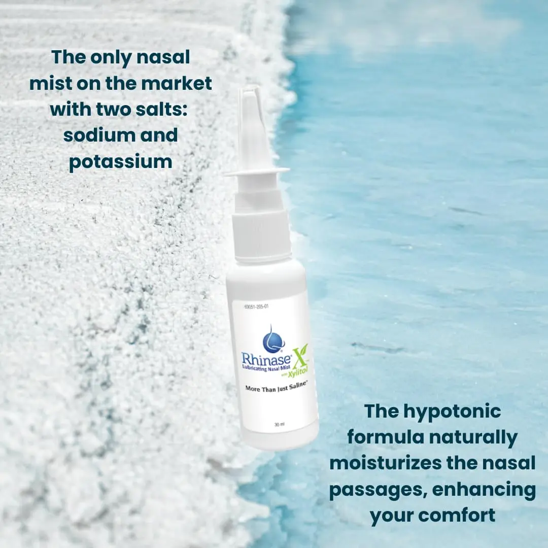 Rhinase X Mist 3 Pack with Dual Wetting Agents, Salts & Xylitol | Moisturizes Nasal Passages (70-120 chars) - view 2