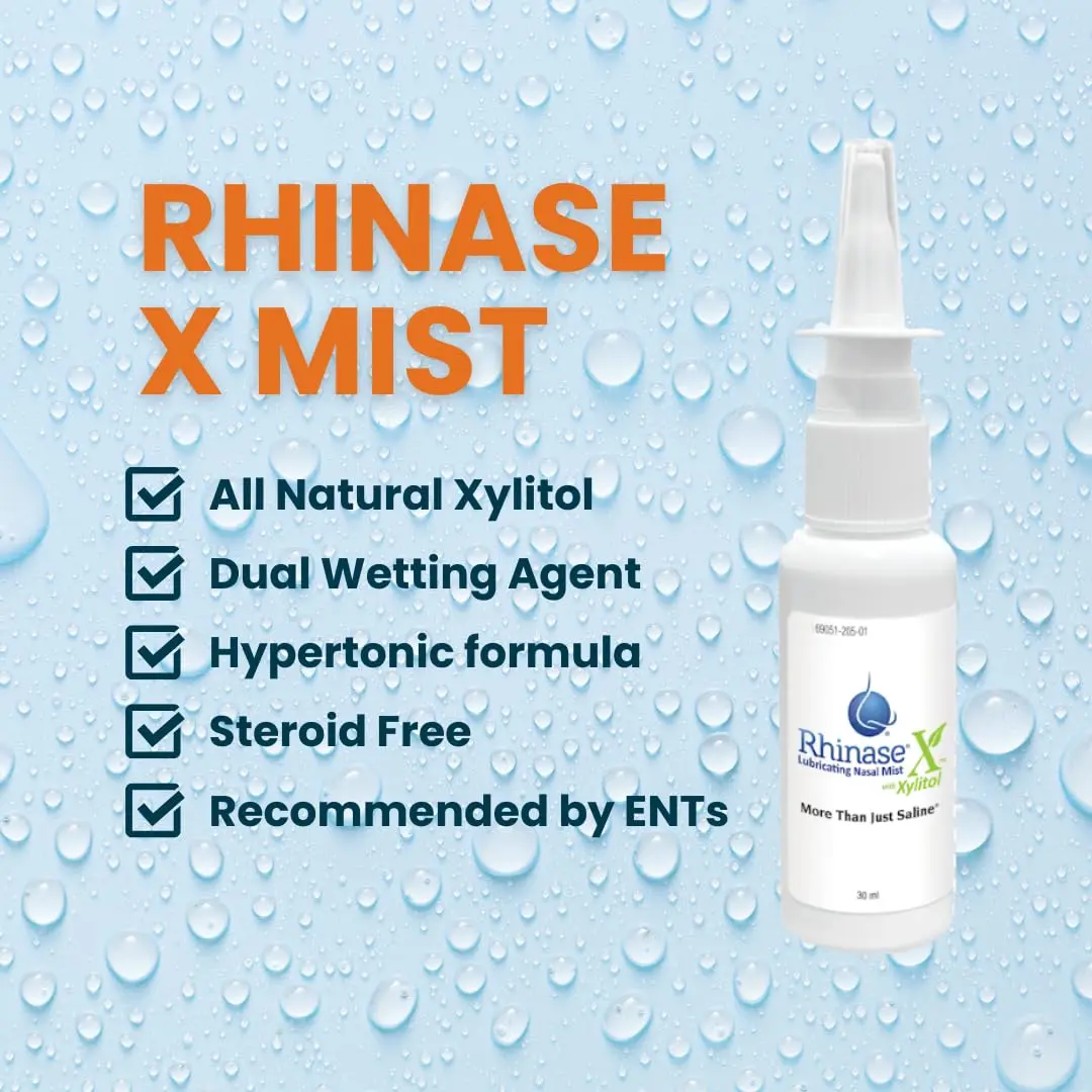 Rhinase X Mist 3 Pack with Dual Wetting Agents, Salts & Xylitol | Moisturizes Nasal Passages (70-120 chars) - view 3