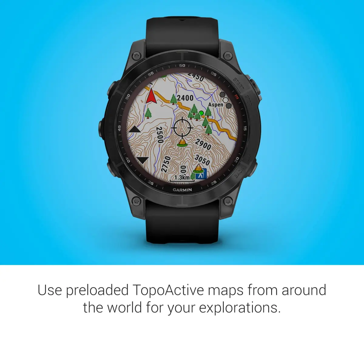 Garmin fenix 7 Solar GPS Smartwatch 47mm Slate Gray | Long-Running Solar Powered Multisport GPS Watch - view 4