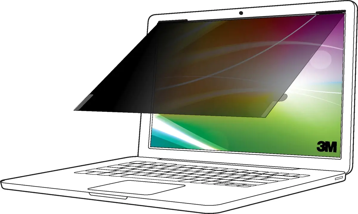 3M Bright Screen Privacy Filter for 13.3in Laptop, 16:9, BP133W9B | Advanced Nanolouver Technology - main product image