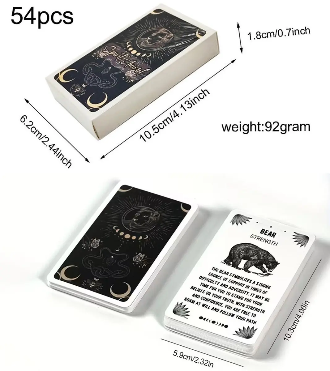 iksya Spirit Animal Oracle Cards - 54 Oracle Cards Decks with Guidebook for Beginners | Animal Spirit Guidance - view 4