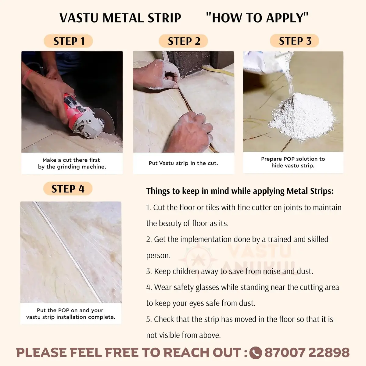 VASTU ANUKUL Premium Vastu Remedy Metal Strips (Iron - MS) 25mm (1 inch) x 10.2 Feet | Vastu Correction for Entrances and Toilets - view 5